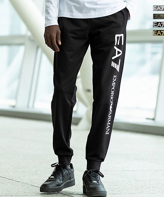EMPORIO ARMANI EA7 イーエーセブン TRAIN LOGO SERIES M PANTS CH COFT SUPERSLIM ロングパンツ スウェットパンツ ジョガーパンツ ロゴ エンポリオ アルマーニ メンズ おしゃれ かっこいい ブランド