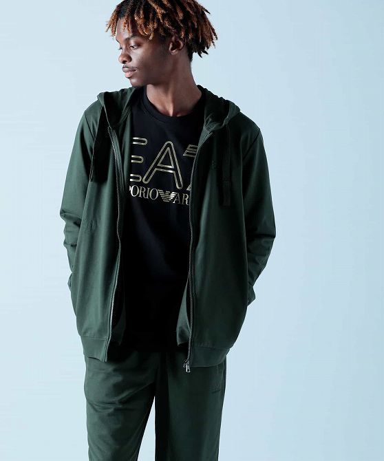 EA7 イーエーセブン TRAIN LOGO SERIES M OVERSIZE LOGOLS TEE CO/ロングTシャツ/ロゴ/長袖/クルーネック メンズ おしゃれ かっこいい ブランド