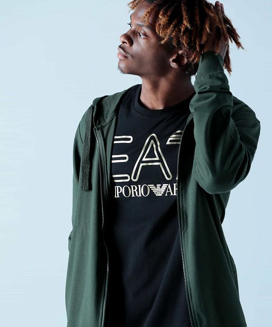 EA7 イーエーセブン TRAIN LOGO SERIES M OVERSIZE LOGOLS TEE CO/ロングTシャツ/ロゴ/長袖/クルーネック メンズ おしゃれ かっこいい ブランド