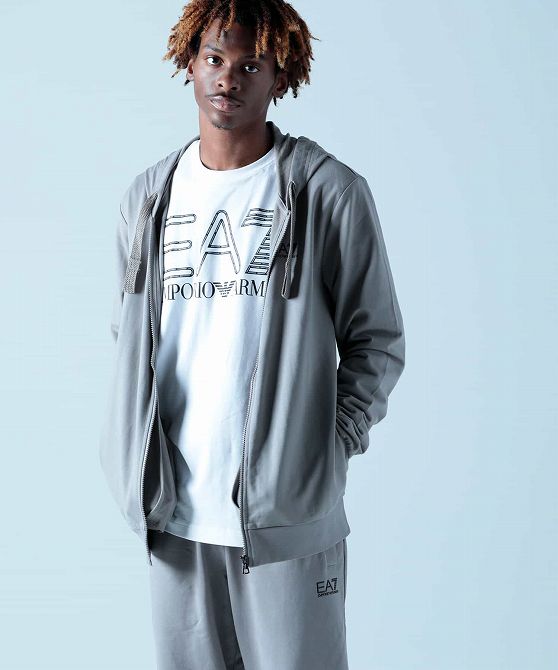 EA7 イーエーセブン TRAIN LOGO SERIES M OVERSIZE LOGOLS TEE CO/ロングTシャツ/ロゴ/長袖/クルーネック メンズ おしゃれ かっこいい ブランド