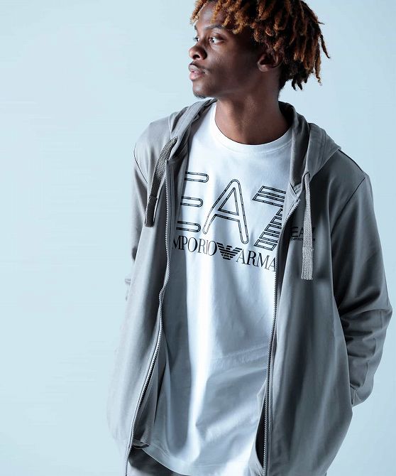 EA7 イーエーセブン TRAIN LOGO SERIES M OVERSIZE LOGOLS TEE CO/ロングTシャツ/ロゴ/長袖/クルーネック メンズ おしゃれ かっこいい ブランド