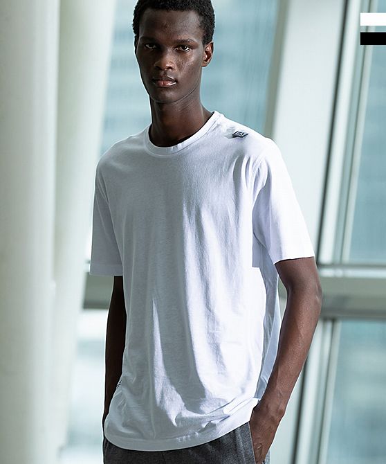 EMPORIO ARMANI EA7 イーエーセブン ロゴTシャツ 半袖 クルーネック カットソー TRAIN LOGO SERIES M TAPE TEE SS CO メンズ おしゃれ かっこいい ブランド