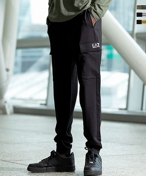 EMPORIO ARMANI EA7 イーエーセブン スウェットパンツ カーゴパンツ ロゴ TRAIN CORE ID M CARGO PANTS CH COFT メンズ おしゃれ かっこいい ブランド