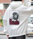 ILL'S イルズ イラストバックプリント ワンポイント刺繍 ビッグシルエット プルオーバーパーカー フーディー カットソー ユニセックス おしゃれ かっこいい...
