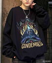ILL'S イルズ Disney ディズニー VILLAINS ヴィランズ ビッグシルエット ヴィンテージライク ピグメント加工 レトロプリントスウェットプルオーバー ユニセックス おしゃれ かっこいい ブランド