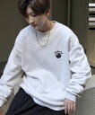 ILL'S イルズ 8ボール ダイス ワンポイント刺繍ロゴ ビッグシルエット プルオーバースウェット ユニセックス おしゃれ かっこいい ブランド