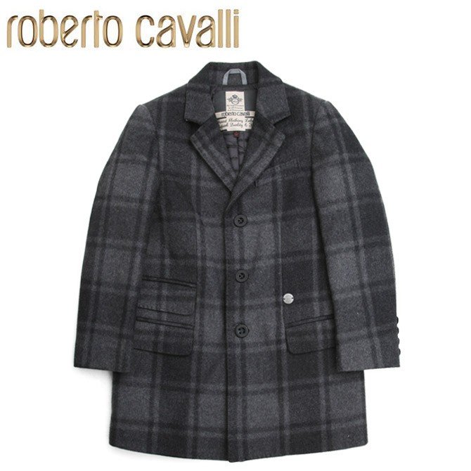 Roberto Cavalli ロベルト カヴァリ タータンチェックPコート 子供服 こども服 キッズ ブランド【在庫限り】