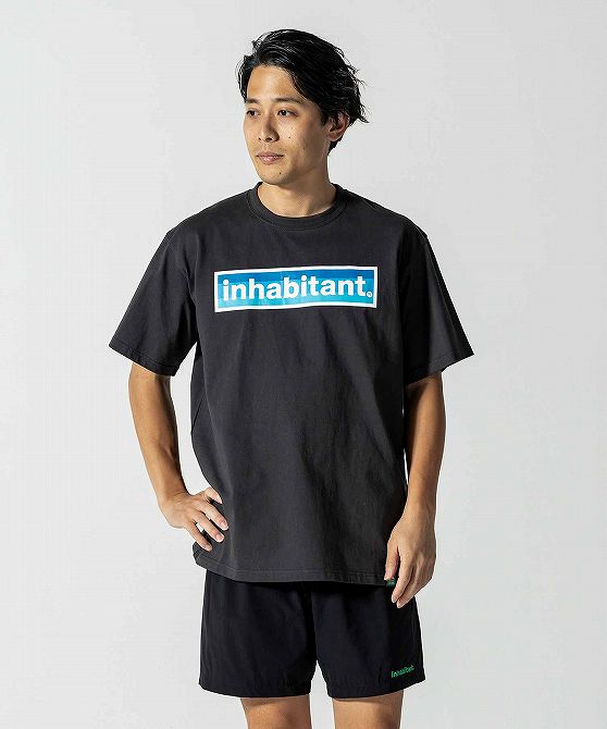 inhabitant インハビタント Logo T-shirts ブルーロゴプリントTシャツ サーフィン レジャー スケートボード メンズ おしゃれ かっこいい ブランド 2