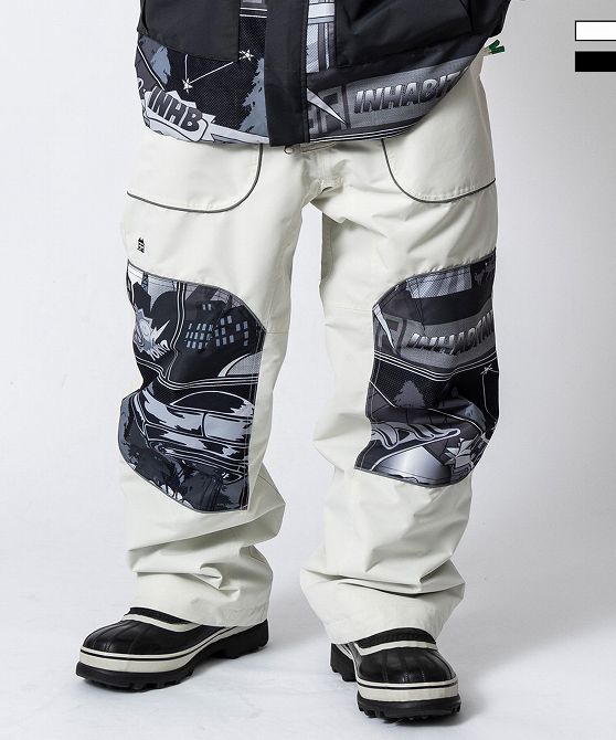 inhabitant インハビタント パイピングラインスノーパンツ スキーウェア スノーボードウェア メンズ お..