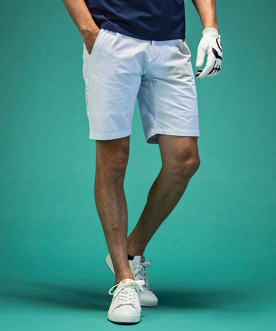 LUXEAKMPLUS リュクスエイケイエムプラス ゴルフ サイドラインハーフスラックス ハーフパンツ ショートパンツ メンズ おしゃれ かっこいい ブランド ゴルフウェア スポーツウェア GOLF