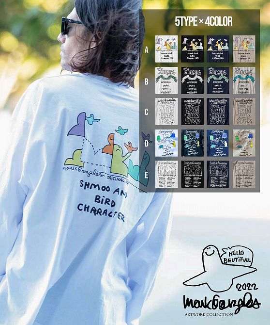 MARK GONZALES ARTWORK COLLECTION マーク ゴンザレス バックプリント ロング Tシャツ 5type 4colors 長袖 カットソー メンズ おしゃれ かっこいい ブランド