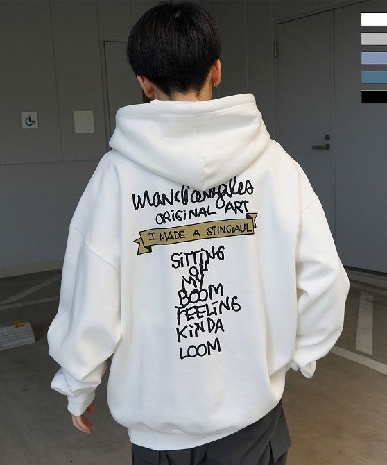 MARK GONZALES ARTWORK COLLECTION マーク ゴンザレス ビッグシルエット イラストバックプリント プルオーバーパーカー ユニセック...