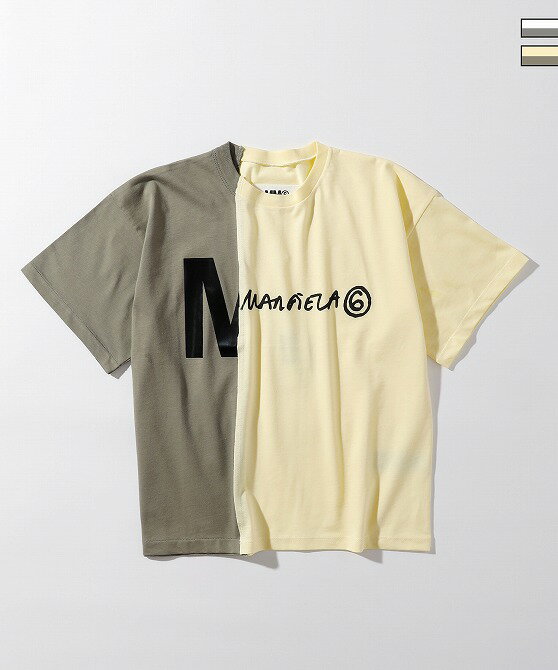 MM6 Maison Margiela エムエム6 メゾン マルジェラ バイカラー 半袖 Tシャツ カットソー 女の子 子供服 こども服 キッズ おしゃれ かっこいい かわいい ブランド【正規輸入品】