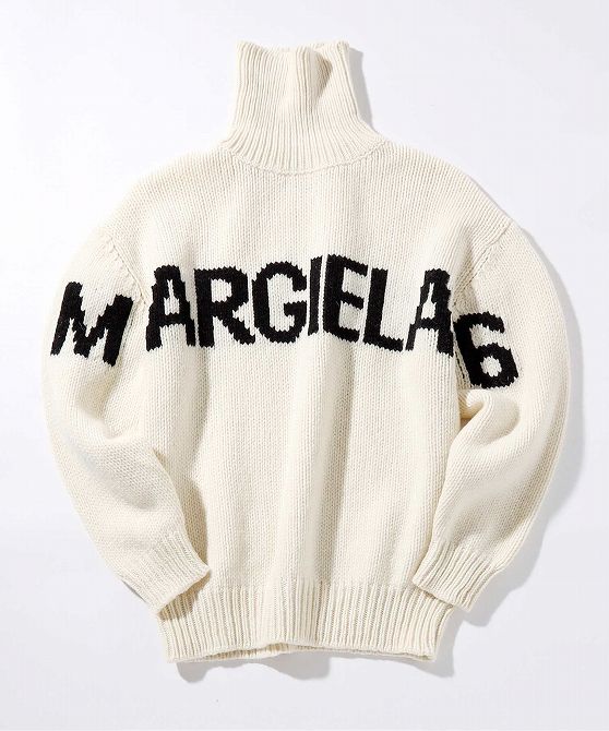 MM6 Maison Margiela エムエム6 メゾン マルジェラ ブランドロゴ 長袖 タートルネ...