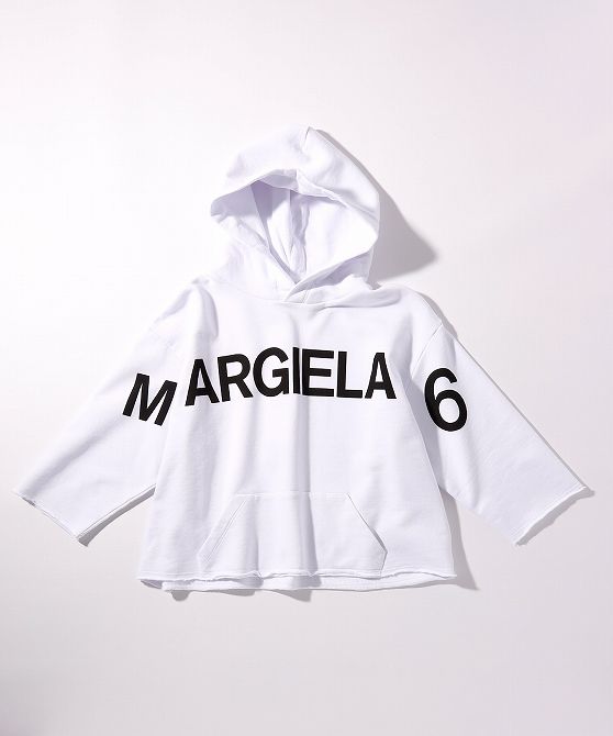 MM6 Maison Margiela エムエム6 メゾン マルジェラ ブランドロゴ 長袖 フーディー パーカー 女の子 子供服 こども服 キッズ おしゃれ かっこいい かわいい ブランド