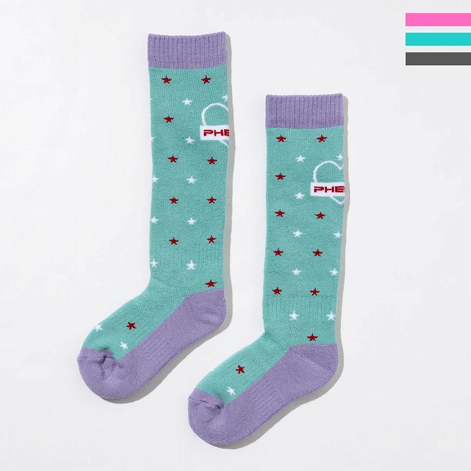 Phenix フェニックス Phenix Star Girl's Socks スターソックス 靴下 保温 ウィンター 女の子 子供服 ..