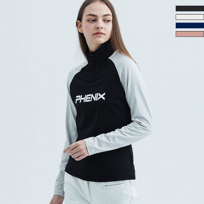 Phenix フェニックス RETRO70 W's 1/2 ZIP TEE レトロ ハーフジップティー 長袖 Tシャツ カットソー レディース おしゃれ かっこいい ブランド アウトドア レジャー スポーツウェア スキーウェア スノボウェア