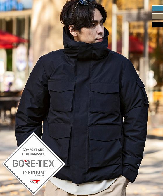 +phenix プラスフェニックス 5ポケットダウンジャケット GORE-TEX INFINIUM WINDSTOPPER(R) プロダクト by GORE TEX LABS ウィンドストッパー ゴアテックス ダウンコート ブルゾン メンズ おしゃれ かっこい