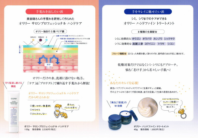 オリリー サロンプロフェッショナル ハンドケア 100g（3枚目）