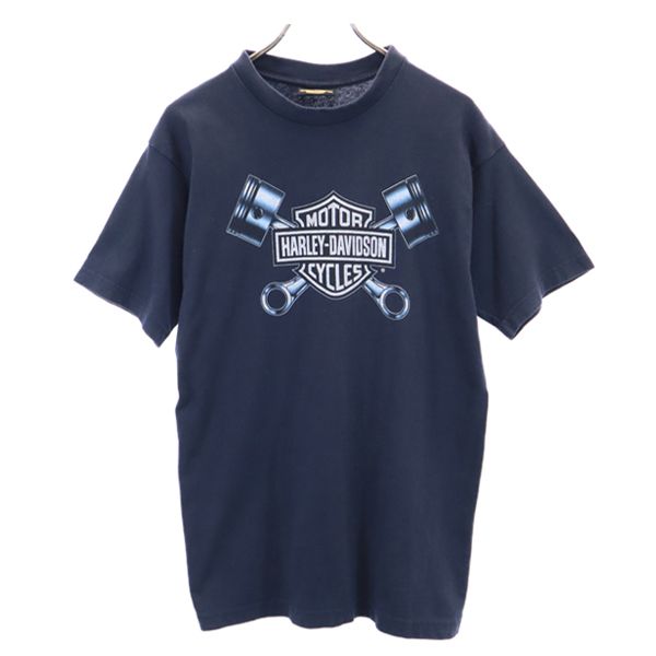 古着 ハーレーダビッドソン HARLEY DAVIDSON プリント 半袖 Tシャツ ブラック系 メンズ 【中古】