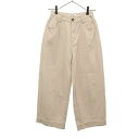 古着 BEAMS ビームス ロング コットンパンツ M ホワイト レディース 【中古】
