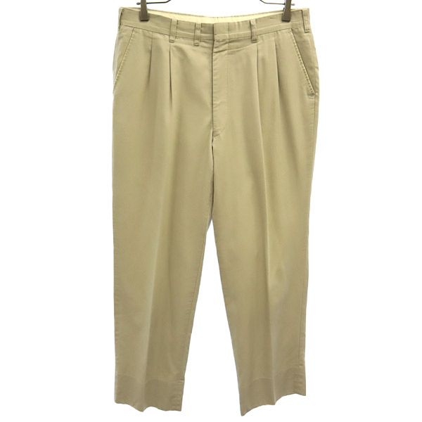 古着 ダックス DAKS 2タック チノパンツ グレー メンズ 【中古】