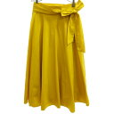 古着 UNITED ARROWS ユナイテッドアローズ ロング丈 フレアスカート 36 イエロー レディース 【中古】 【PD】