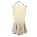 古着 Lily Brown リリーブラウン オールインワン 1 アイボリー ノースリーブ ショートパンツ レディース 【中古】