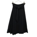 古着 Sonia Rykiel ソニアリキエル ロング丈 フレアスカート 46 ブラック ビッグサイズ レディース 【中古】 【PD】