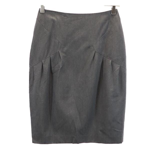 古着 アンテプリマ イタリア製 ミニ丈 スカート 38 グレー ANTEPRIMA バックジップ レディース 【中古】 【240422】