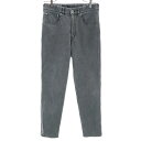 古着 CURLY&CO.1 カーリーアンドコー 日本製 ストレートデニムパンツ 1 グレー レディース 【中古】 【PD】