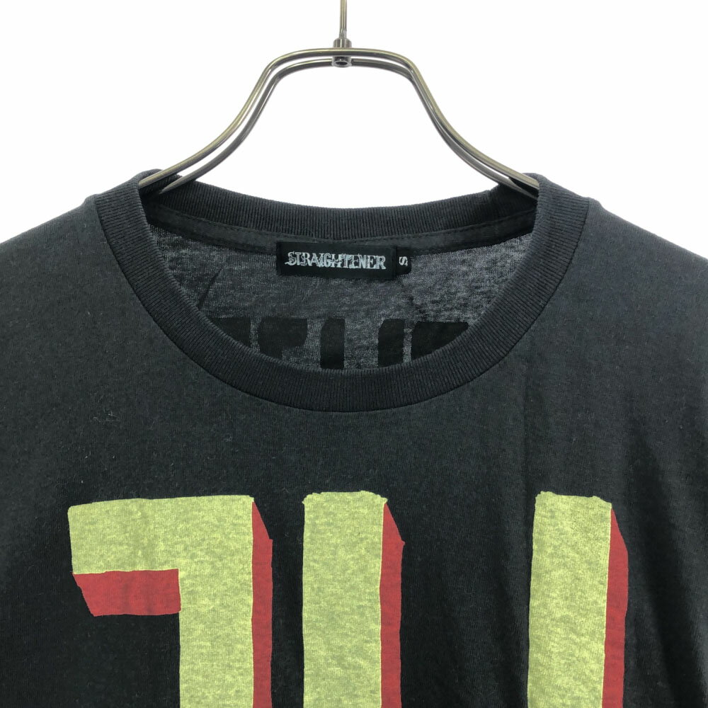 古着 ストレイテナー STRAIGHTENER プリント 半袖 Tシャツ S ブラック系 バンT メンズ 【中古】