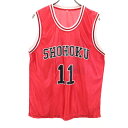 古着 スラムダンク 湘北高校 タンクトップ XL 赤 流川楓 バスケット ユニフォーム メンズ 【中古】 【PD】