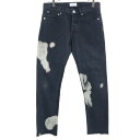 古着 A.P.C. アーペーセー 日本製 ブリーチ加工 デニムパンツ W25 ブラック系 ボタンフライ レディース 【中古】