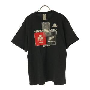 古着 未使用 adidas アディダス リポビタンD チャレンジカップ2013 半袖 Tシャツ XO ブラック タグ付き ビッグサイズ メンズ 【中古】 【PD】