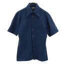 古着 JCPenney ジェイシーペニー 70s ヴィンテージ タウンクラフト 半袖 シャツ M ネイビー メンズ 【中古】 【PD】(4)