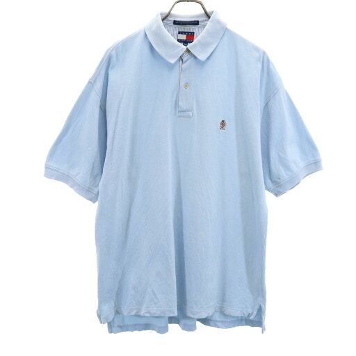 古着 トミーヒルフィガー TOMMY HILFIGER 90s オールド フラッグタグ 半袖 ポロシャツ M 水色 鹿の子地 メンズ 【中古】 古着 トミーヒルフィガー TOMMY HILFIGER 90s オールド フラッグタグ 半袖 ポロシャツ M 水色 鹿の子地 メンズ 【中古】