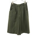 古着 DAKS ダックス 日本製 ウール キュロットパンツ 60-86 カーキ レディース 【中古】 【PD】