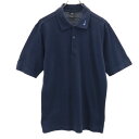 古着 ナイキ NIKE ボーダー柄 ゴルフ 半袖 ポロシャツ M ネイビー メンズ 【中古】