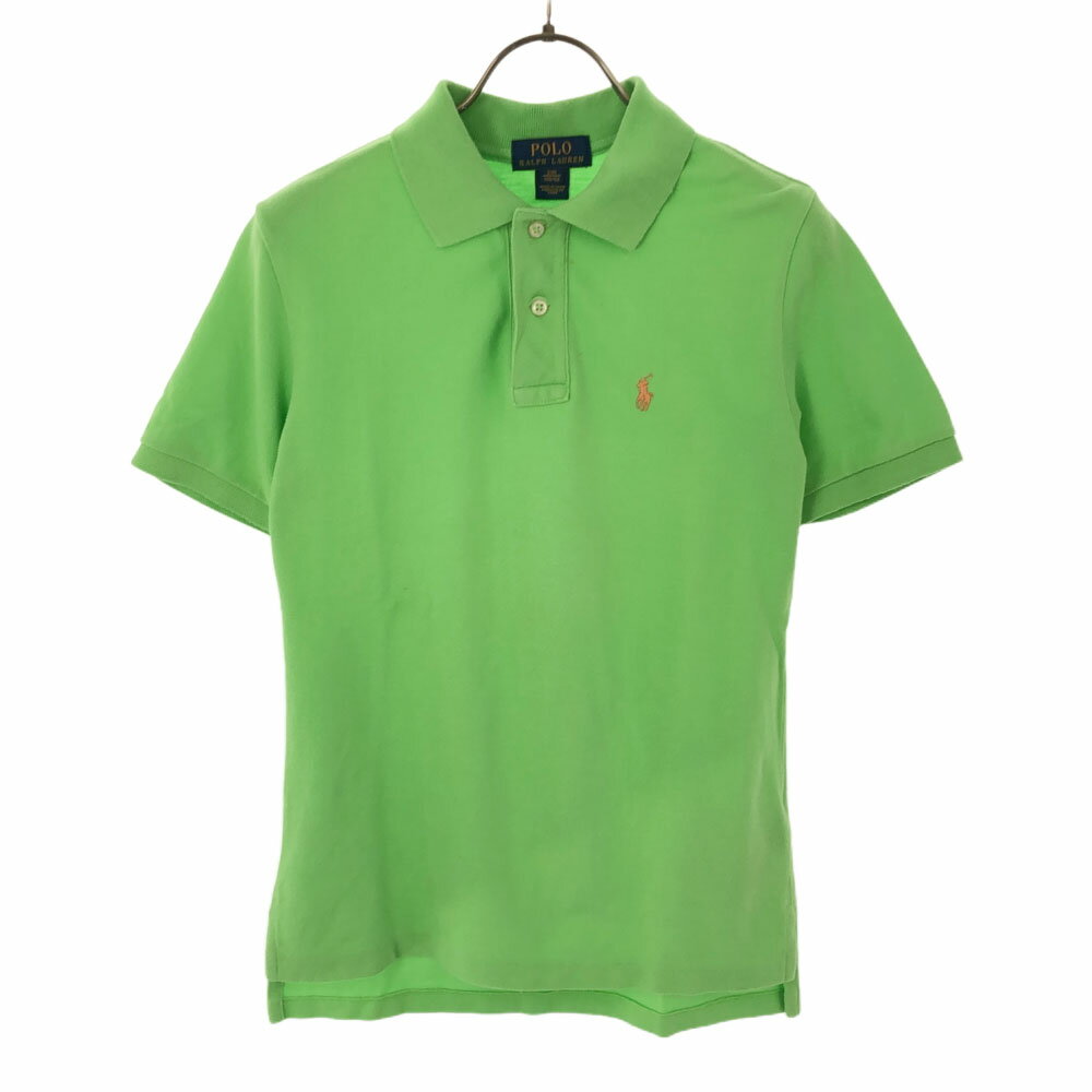 古着 ポロラルフローレン POLO RALPH LAUREN 半袖 ポロシャツ S（8）140/68 グリーン系 鹿の子地 キッズ 【中古】 【PD】