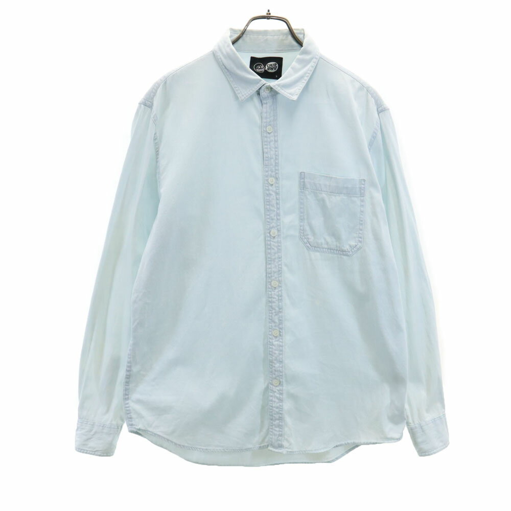 チープマンデー 長袖 デニムシャツ S ブルー CHEAP MONDAY メンズ 【詳細】襟周りに黄ばみ・左袖・他、所々に汚れ、色褪せあります。破れ等のダメージはありませんが、古着にご理解の上ご購入をお願い致します。 コンディションについて ブランドチープマンデー / CHEAP MONDAY アイテムデニムシャツ サイズ表記S参考サイズ：メンズSサイズ 着丈約79cm身幅約57cm肩幅約48cm袖丈約64cm 素材綿100％ カラーブルー 商品番号fre-89504 サイズガイドはこちら ※サイズに関しまして実寸も参考にお願いいたします。(サイズ不明、男女どちらか不明、紳士服のサイズ表記など当店でもサイズがわからない商品がありますので実寸サイズのご確認をお願い致します。) ※男女兼用や男女不明な商品がありますがモールカテゴリでは男女どちらか選択をしなければなりませんのでご不明な点はお問い合わせお願い致します。 ※商品は写真のものがすべてとなります。 ※素材表記はなるべく写真にて収めていますが、欠損、不明な点があればお問い合わせください。 ※状態は当社独自の基準です。 ※測定値の若干の誤差はご了承ください。 ※「在庫有り」の表示であっても、必ずしも在庫を保証するものではありません。 掲載商品について、他モールとも在庫を共有しております。 完売の場合は、誠にご迷惑をお掛けいたしますが、ご注文をキャンセルさせていただく場合がございます。予めご了承ください。