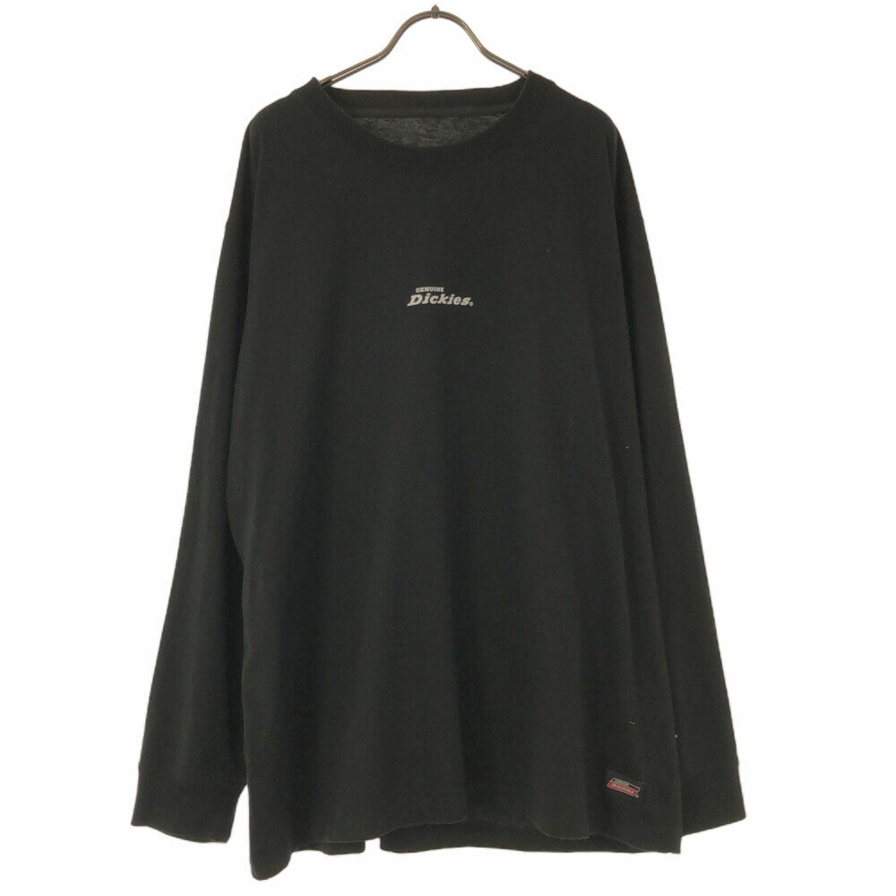 Short Sleeves - 古着 Dickies ディッキーズ プリント 長袖 Tシャツ ブラック ロンT メンズ 【中古】