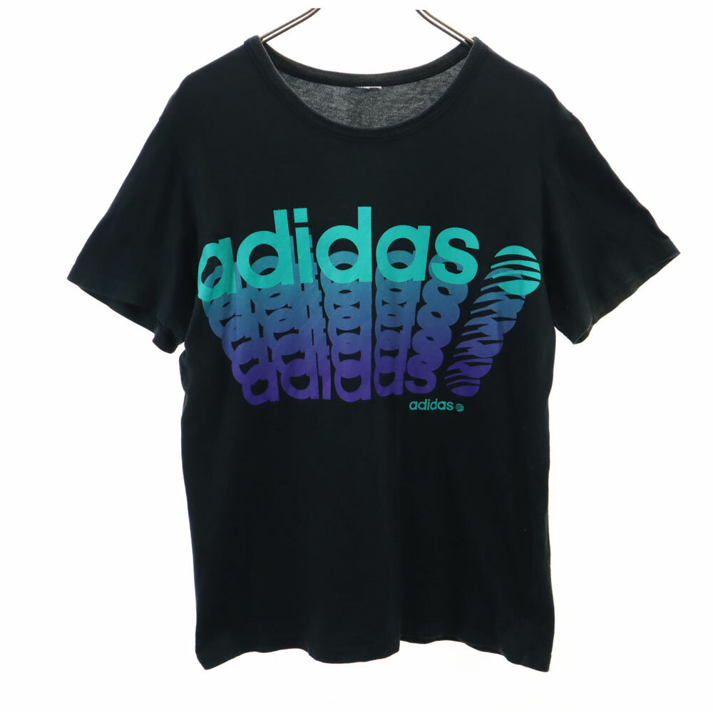 古着 adidas アディダス 半袖 Tシャツ ブラック レディース 【中古】