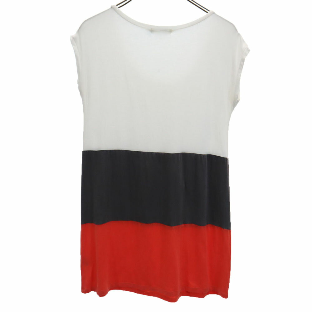 古着 DKNY DONNA KARAN NEW YORK ダナキャランニューヨーク ノースリーブ チュニック L ホワイト 他 レディース 【中古】