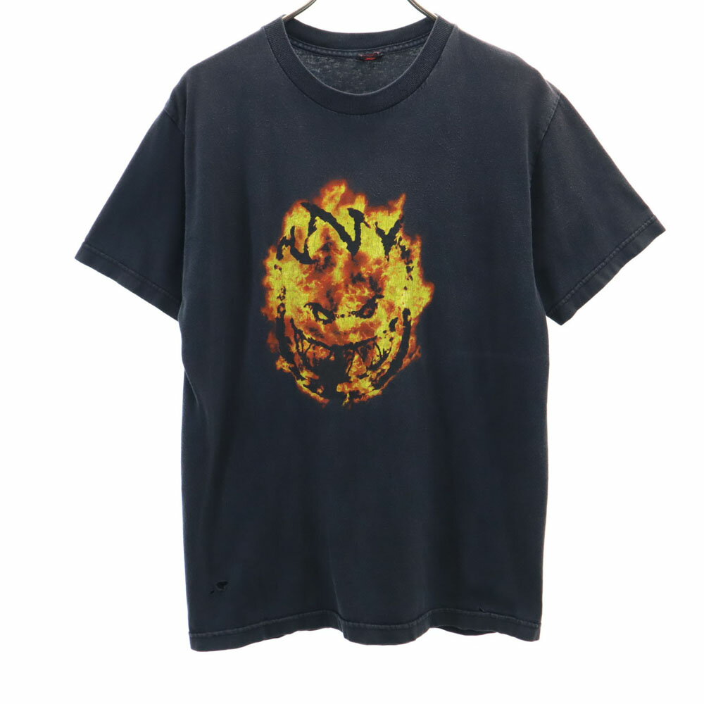 古着 スピットファイヤー 両面プリント 半袖 Tシャツ ブラック メンズ 【中古】 【PD】