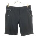 古着 theory セオリー 日本製 ウールブレンド ショートパンツ 2 ネイビー レディース 【中古】 【PD】