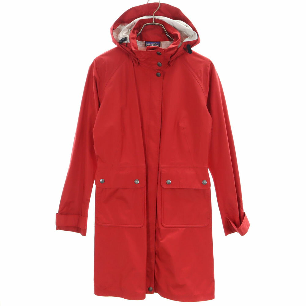 古着 パタゴニア patagonia アウトドア レインコート S レッド フード レディース 【中古】