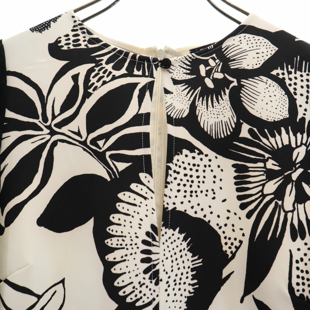 古着 TARA JARMON タラジャーモン 花柄 半袖 ワンピース 36 ホワイト レディース 【中古】