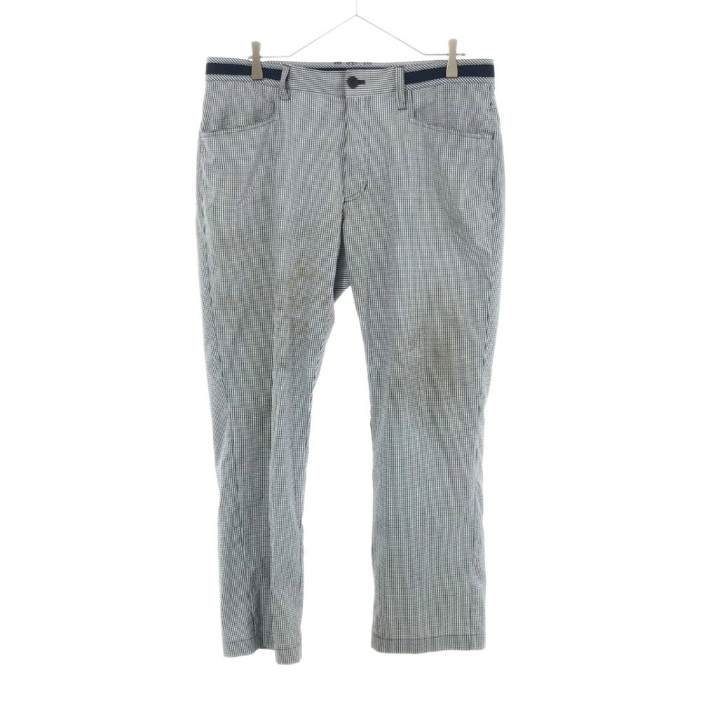 ADIDAS - 古着 adidas アディダス チェック ゴルフ ロングパンツ 88 ネイビー×ホワイト メンズ 【中古】 【PD】