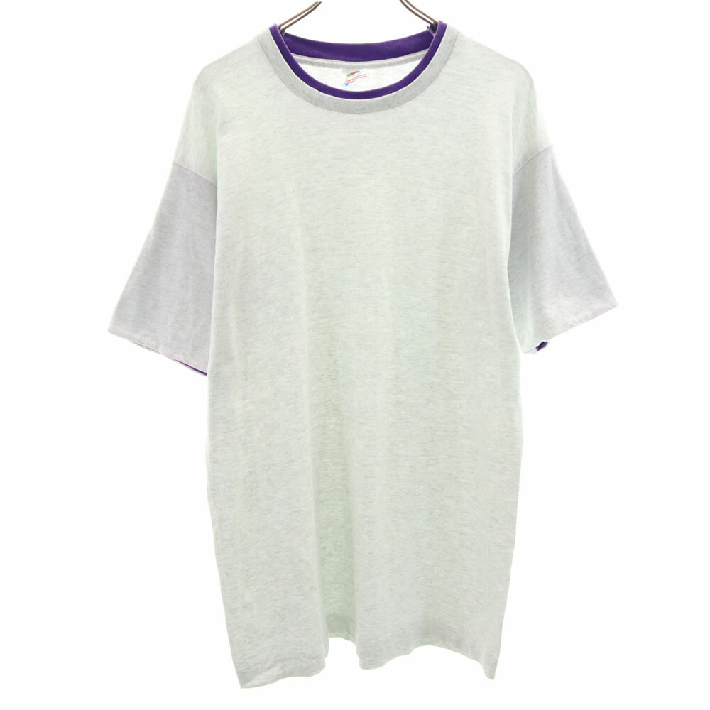 古着 FRUIT OF THE LOOM フルーツオブザルーム 90s USA製 オールド 半袖 Tシャツ L グレー メンズ 【中古】 【PD】